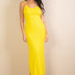 Ribbed Side Slit Long Cami Dress