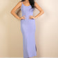 Ribbed Side Slit Long Cami Dress