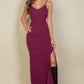 Ribbed Side Slit Long Cami Dress