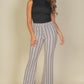 Wavy Print High Waist Flare Pants