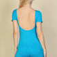 Open Back Short Sleeve Romper