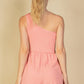 One Shoulder High Waisted Romper