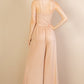 Button Front Wide Leg Jumpsuit