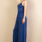 Button Front Wide Leg Jumpsuit