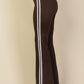 Contrast Side Stripe Flare Pants