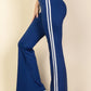 Contrast Side Stripe Flare Pants
