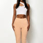 Slit Hem Cropped Pants