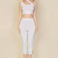 Slit Hem Cropped Pants