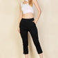 Slit Hem Cropped Pants