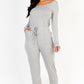 Tie Waist Long Sleeve Jumpsuit