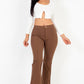High Waist Knit Flare Pants