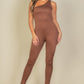 Solid Color One Shoulder Jumpsuit