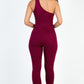 Solid Color One Shoulder Jumpsuit