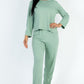 Solid Sweatshirt And Joggers Set