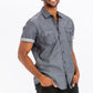 Men's Casual Short Sleeve Two Tone Shirts