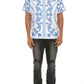 Mens Collared Print Button Down