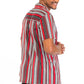 Vertical Print Button Down Shirt