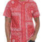 Bandana Print Baseball Jersey