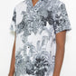 White Black Print Button Down Shirt