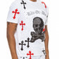 Cotton Print Chome Cross Thirt