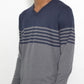 Mens Knit Vneck Pullover Sweater