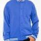 Mens Fleece Snap Button Varsity Jacket