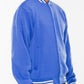 Mens Fleece Snap Button Varsity Jacket