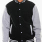 Mens Fleece Snap Button Varsity Jacket
