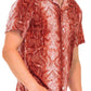 Red Snake Button Down Shirt