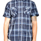 Men's Casual Short Sleeve Plaid Shirts