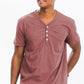 Short Sleeve 4 Button Henley Shirt