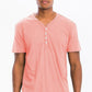 Short Sleeve 4 Button Henley Shirt