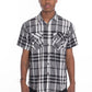 Men's Casual Short Sleeve Checker Shirts