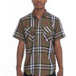 Men's Casual Short Sleeve Checker Shirts
