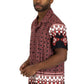 Mens Cuban Collar Cut Button Down Shirt