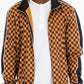 Mens Full Zip Checkered Jacket