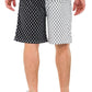 Mens Diamond Two Tone Print Shorts