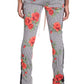 Flower Stripes Track Pants