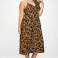 Plus Botanical Print Front Tie Maxi Dress