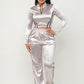 Front Zip Up Stripes Detail Jacket And Pants Set
