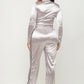 Front Zip Up Stripes Detail Jacket And Pants Set