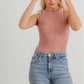 Mauve Knit Sleeveless Bodysuit