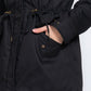 Fleece Lined Fur Hoodie Utility Jacket