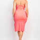 Ruffled Tube Slit Dress