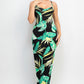 Scoop Tropical Print Maxi Dress
