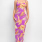 Scoop Tropical Print Maxi Dress
