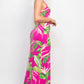 Scoop Tropical Print Maxi Dress