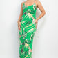 Scoop Tropical Print Maxi Dress