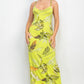 Scoop Tropical Print Maxi Dress