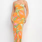 Scoop Tropical Print Maxi Dress